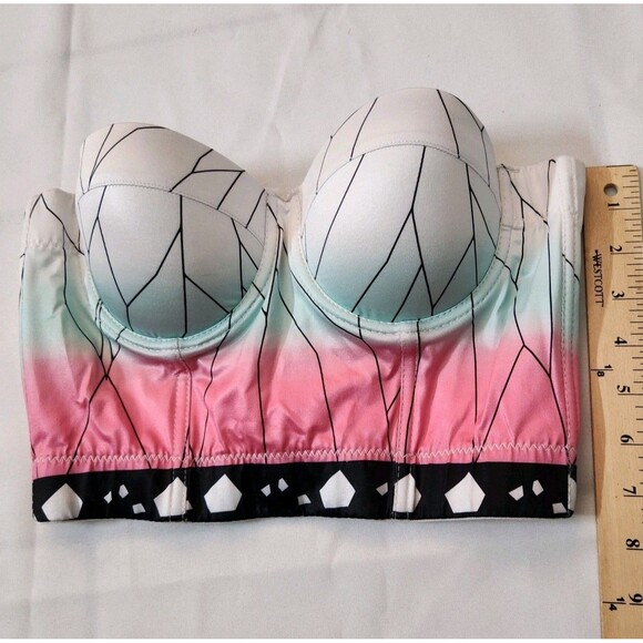 Demon Slayer Shinobu Cosplay Anime Corset Costume Top Size 34 Bustier Butterfly - Picture 3 of 7
